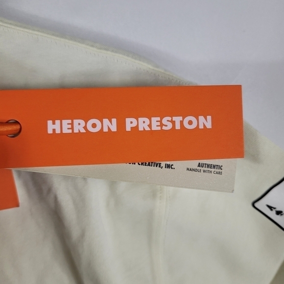 NWT Heron Preston HP Preston Racing Organic Cotton T-Shirt Off-White Size Small - Picture 9 of 14